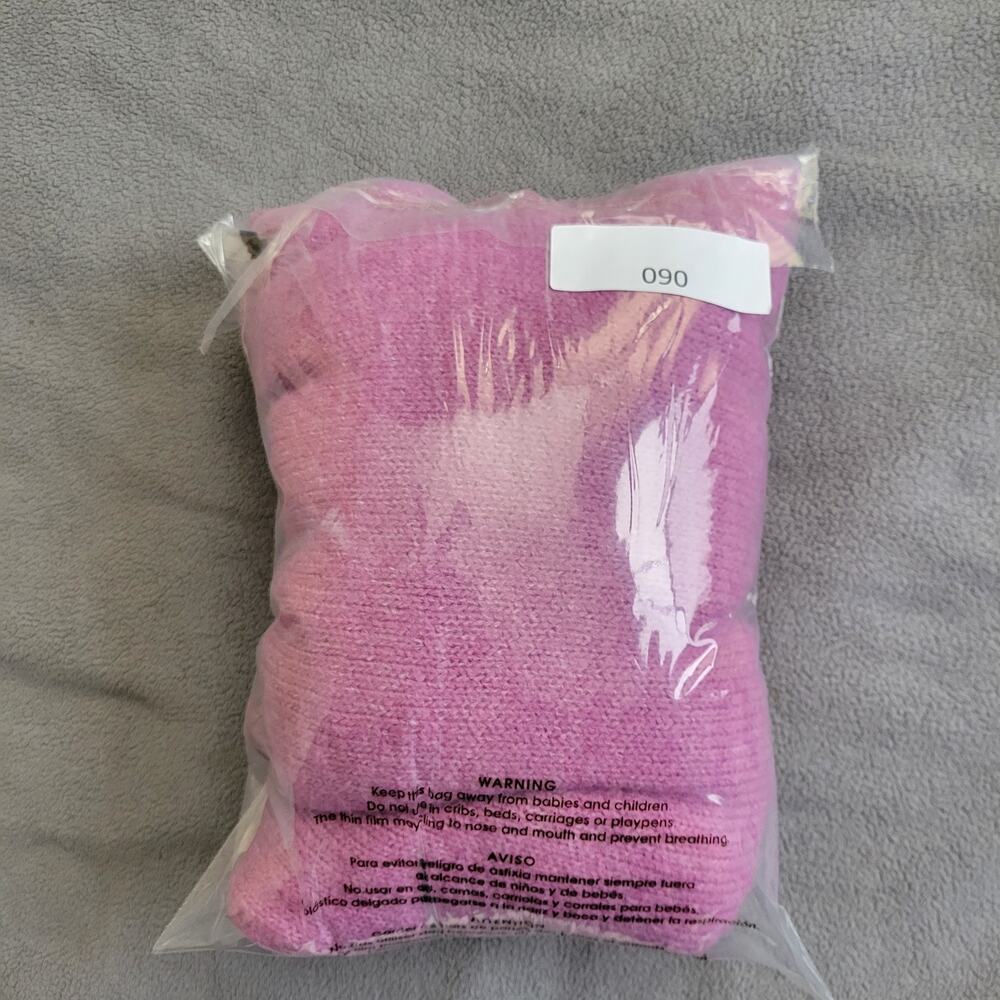 FOREVER 21 COMTEMPORARY Sweater cropped top purple scallooped slit arms cozy - Picture 13 of 13